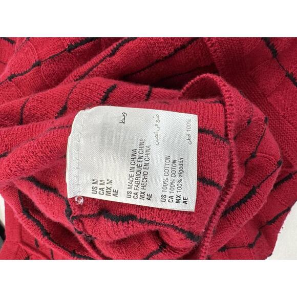 Karen Scott Red and Black Patterned Women's Sweater Sz Medium - Picture 5 of 6